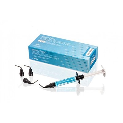 GC everX Flow stříkačka 2 ml (3.7g) Dentinový odstín + 20x koncovka Tip III plastic+ ochranná krytka