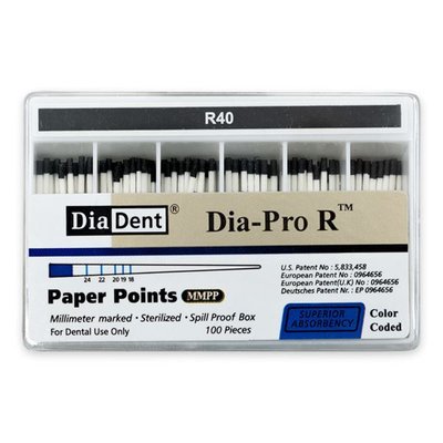 Papírové čepy DiaDent DiaPro Recipro R40 černé