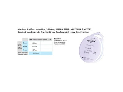 HORICO Matricové pásky - velmi tenké, 6mm, délka 3m