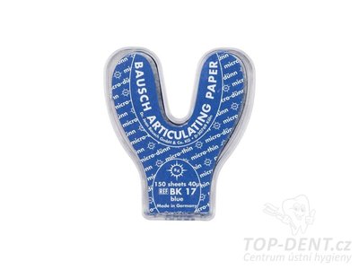 Bausch Arti-Check 40µ artikulační papír podkova (modrý), 150 ks