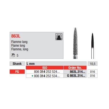 Diamant FG 863L.016G (5ks/bal)