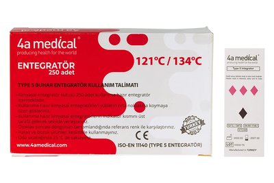 Testy kontroli sterylizacji kl. 5 250 szt. 4a Medical