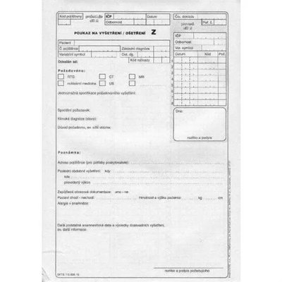 DITIS Poukaz na vyš.ošetř.Z 100ks