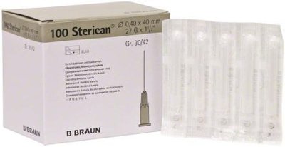 Braun Sterican - jehly 0,4x40mm šedé, 100ks