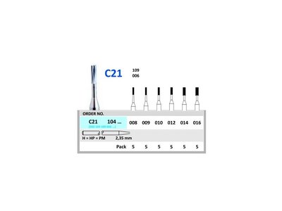 HORICO tvrdokovový vrtáček - cylindr, C21104, průměr 1mm