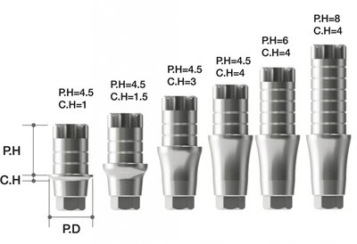 MEGAGEN ZrGEN Abutment AnyRidge ø4.0 - C=3.0, P=6 Hex