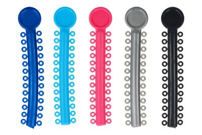 Gumki do aparatu ortodontycznego 1040 szt. TRACHEM - ciemny metaliczny niebieski