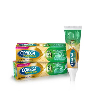 Corega Max Upevnění+Svěžest fixační krém 2×40 g