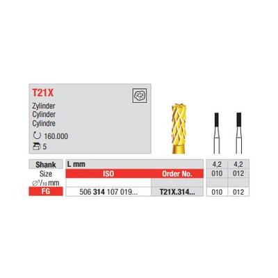 Vrtáček tvrdokovový FG T21X.012 (5ks/bal)