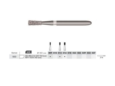 Diamant - obrácený kónus FG M (6ks)