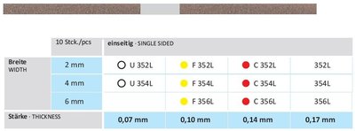 Diamantový pásek jednostranný 2mm/0,14mm C352L
