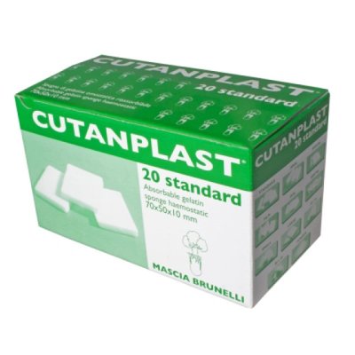 Cutanplast standard 70 x 50 x 10 mm, absorpční hemostatikum, 20 ks