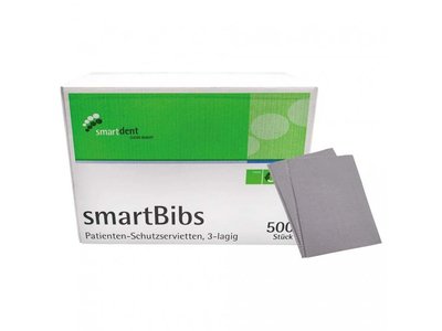 SmartBibs - ochranné roušky pacienta, 500ks, 3-vrstvé, šedé