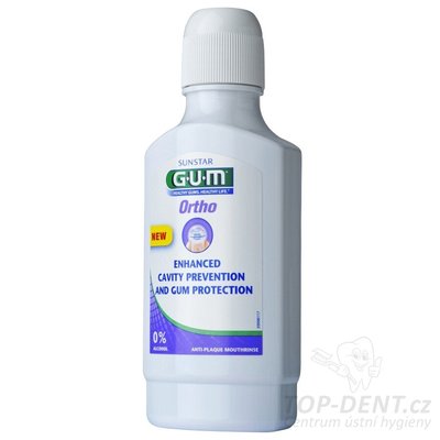 GUM Ortho ústní voda pro zuby s rovnátky, 300ml