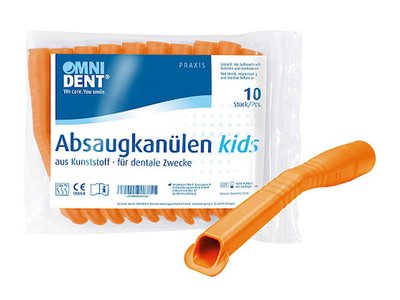 Odsávací kanyly OMNI dětské, 10ks, oranžové 98466