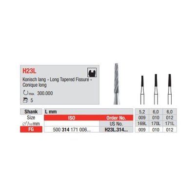 Vrtáček tvrdokovový H23L.012 (5ks/bal)