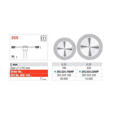 Disk diamantový SF 355 524 220