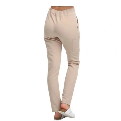 Dámské kalhoty, Elegant Stretch, béžová - XXL