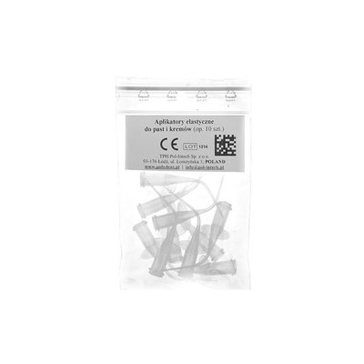 Aplikatory elastyczne do past i kremów (op. 10 szt.) przezroczyste