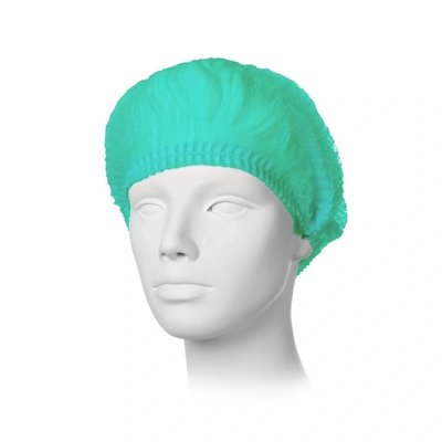 Jednorázová čepice CLIP, 100 ks - Zelená