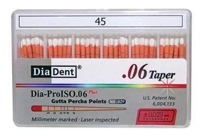 Guttaperčové čepy DiaDent 6% 045