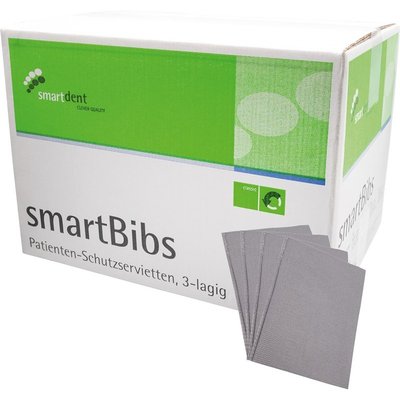 smartdent smartBibs 33 x 45cm Šedá 500ks