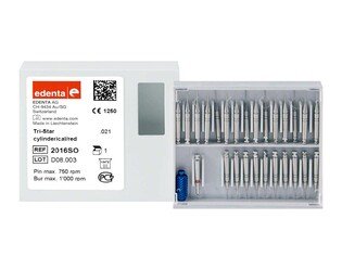 Ćwieki Edenta Tri-Star czerwone 021/0,6 25szt/op. ćwieki okołomiazgowe ze srebrnym uchwytem