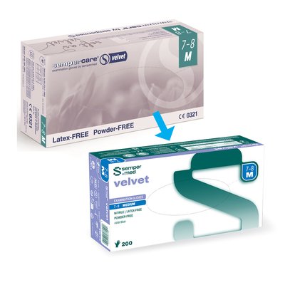 Sempercare VELVET nitril 200 ks - S
