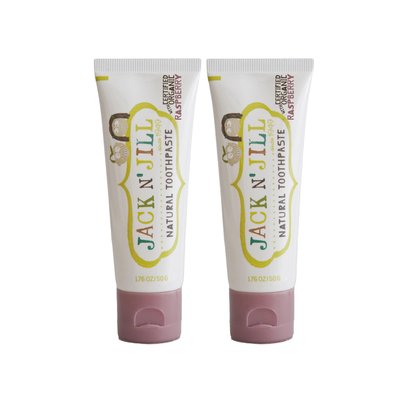 Jack N' Jill Organic Raspberry dětská zubní pasta 2x50 g
