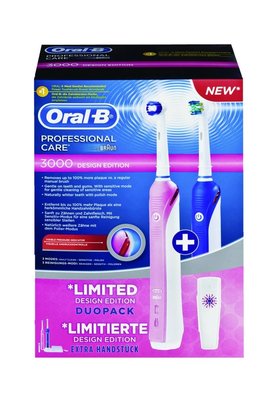 Braun Oral B Professional Care 3000 D20 PINK/BLUE zubní kartáček 1+1 tělo