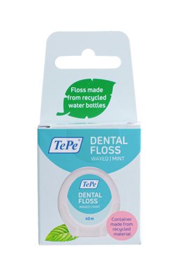 TePe Dental Floss Mint voskovaná zubní nit 40 m