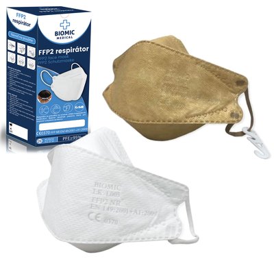 Respirátor FFP2 BIOMIC Medical (20 ks) - Bílá