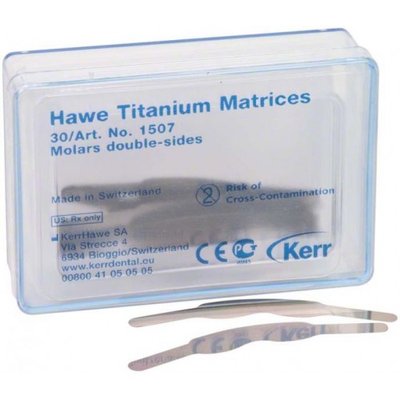 Hawe Neos Titanové matrice 0,03 mm, moláry oboustranné, 30 ks