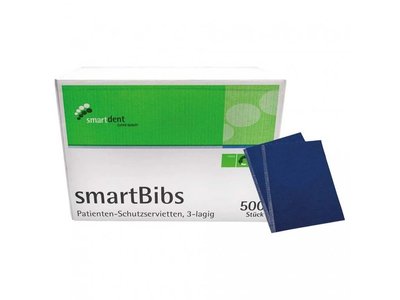 SmartBibs - ochranné roušky pacienta, 500ks, 3-vrstvé, modré