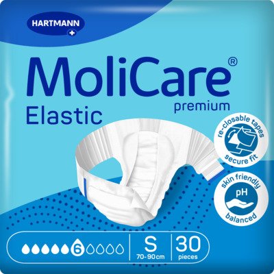 MoliCare Elastic zalepovací kalhotky 6 kapek vel. S 30 ks