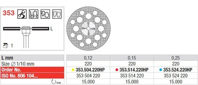 Edenta Lab 353 - SuperFlex diamantové kotúče - 1 ks