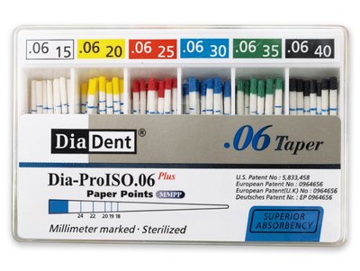 DiaDent .06 - Papírové čepy, sada 015-040
