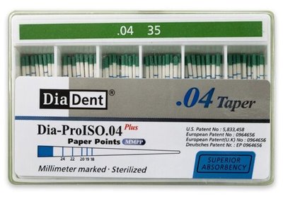 Papírové čepy DiaDent 4% 035