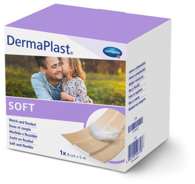 DermaPlast soft náplast z netkaného textilu 8 cm × 5 m