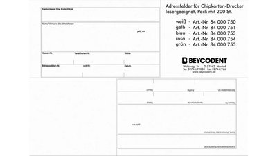 Adressfeld 750 für Chipkartenausdruck