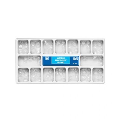 Transparentní provizorní korunky KIT-ANTERIOR 1.910, 64 ks