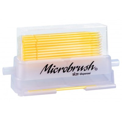 Zásobník k Microbrush Plus, včetně 50 ks aplikátorů Microbrush Plus Fine (žluté)