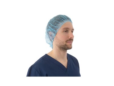 Čepice z netkané textilie, BARET, 100 ks, modrá