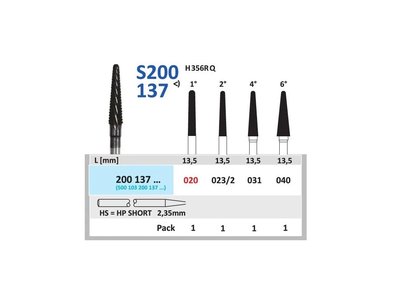 Tvrdokovová fréza - kónus zakulacený, S200137, průměr 3,1mm