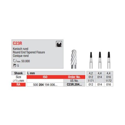 Tvrdokovový vrtáček HP C23 R.010 (5ks/bal)