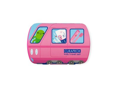 CURAPROX travel set KIDS růžový