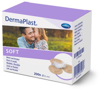 ​DermaPlast soft spots kulaté náplasti o průměru 22 mm 200 ks