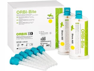 ORBIS Orbi-Bite kartuše 2x50ml,12míchacích kanyl, žlutá máta