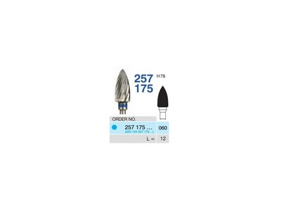 Tvrdokovová fréza - plamínek, 257175, průměr 6mm - DOPRODEJ POSLEDNÍCH KUSŮ