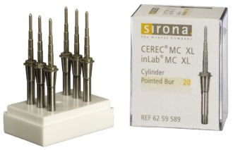 Cerec Cylinder Pointed Bur 20 vrták, 6ks